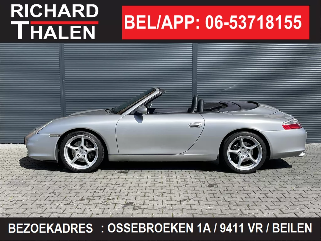Porsche 996 911 3.6 Carrera Cabriolet | 320PK | 6-VERSN | LEER | ELECTRISCHE KAP | HARDTOP | 996-TYPE 2 |