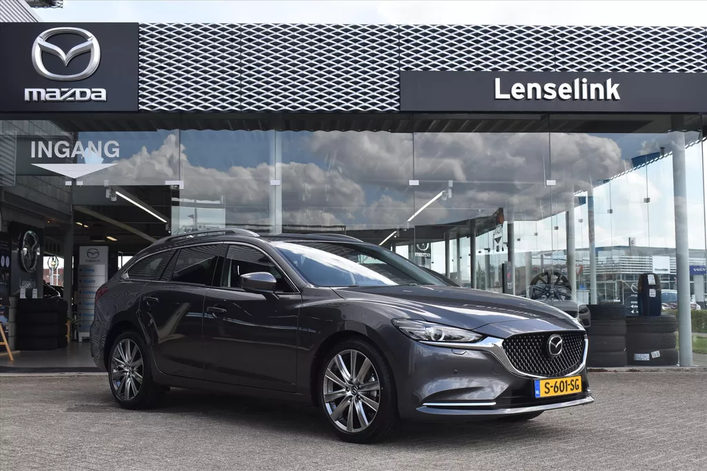 Mazda 6 Sportbreak 2.0 SA-G Exclusive-Line | NL auto | Comfort pakket | Demo | Fabrieksgarantie t/m 2029! | Carplay | Camera | Leer | BOSE | Navi | Stoelventilatie