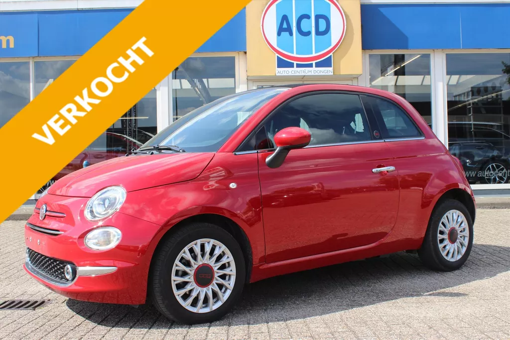 Fiat 500C Cabrio 1.0 70pk Hybrid eco Red | Climatecontrol | Apple Carplay | Cruise |